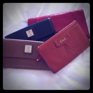 Coach and various clutches